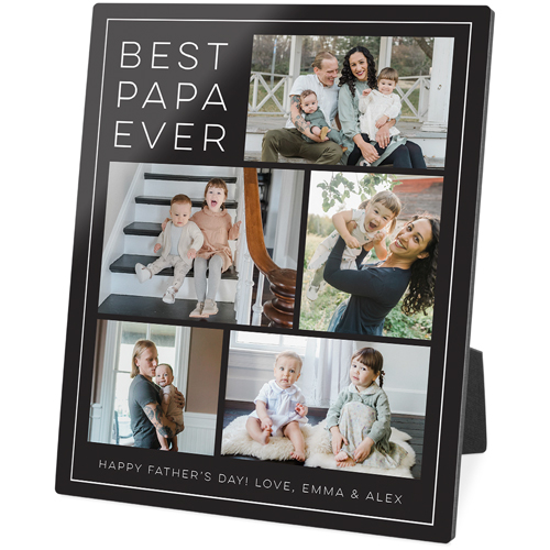 Best Modern Outline Desktop Plaque, Rectangle, 8x10, Gray