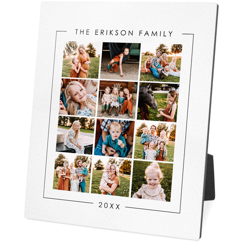 Year Of Memories Portrait Desktop Plaque, Rectangle, 8x10, White, white