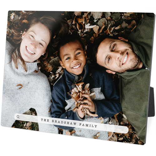 Family Banner Desktop Plaque, Rectangle, 8x10, White