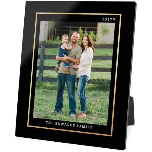 Simply Elegant Frame Desktop Plaque, Rectangle, 8x10, Black