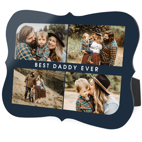 Rounded Edges Desktop Plaque, Bracket, 8x10, Black, silhouette