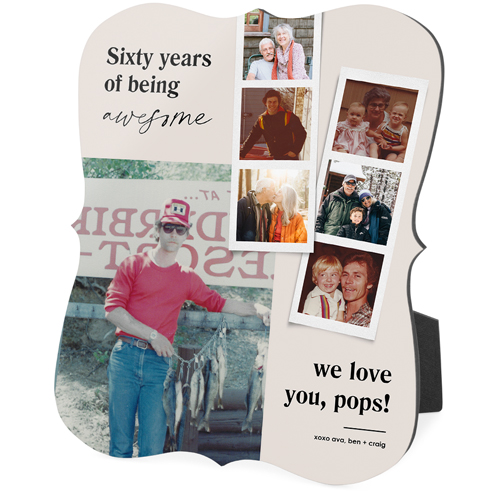 Through the Years Collage Desktop Plaque, Bracket, 8x10, Black, black