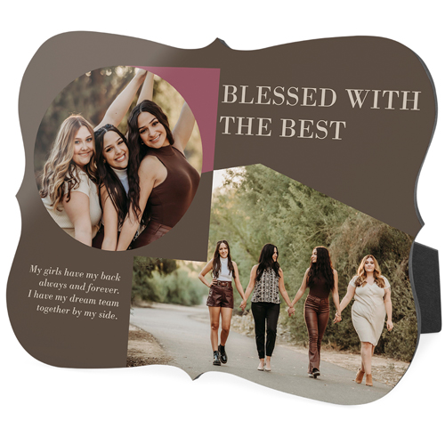 Geometric Frames Desktop Plaque, Bracket, 8x10, Brown, taupe