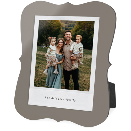 Simple Photo Frame Desktop Plaque, Bracket, 8x10, Gray