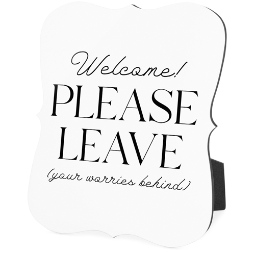 Please Leave Desktop Plaque, Bracket, 8x10, Multicolor