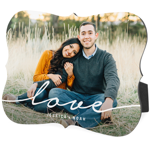 Modern Scripted Love Desktop Plaque, Bracket, 8x10, White