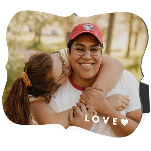 Modern Love Desktop Plaque, Bracket, 8x10, White