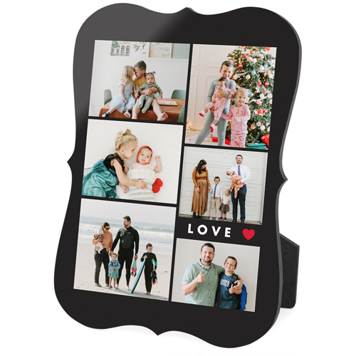 Modern Love Collage Desktop Plaque, Bracket, 5x7, Gray