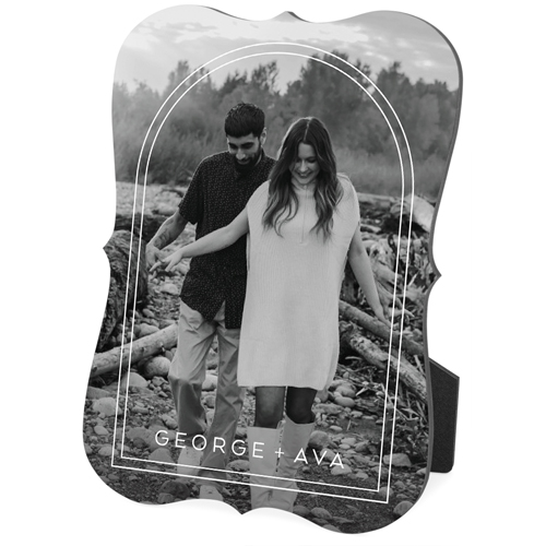 Arch Overlay Desktop Plaque, Bracket, 5x7, White, white