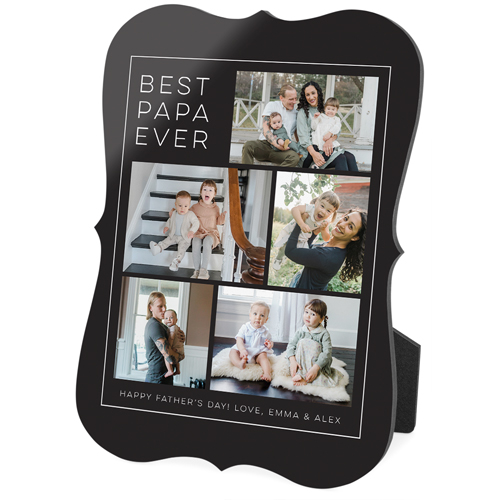Best Modern Outline Desktop Plaque, Bracket, 5x7, Gray