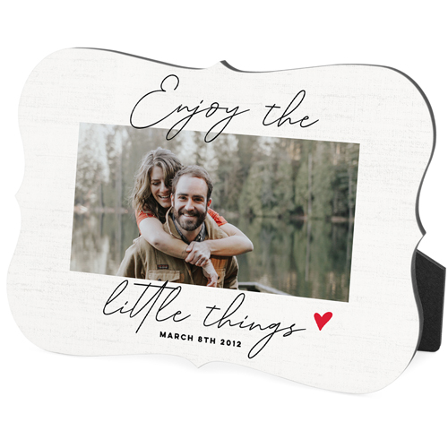 The Little Things Desktop Plaque, Bracket, 5x7, Red