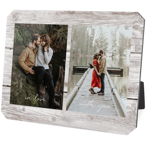 Rustic Faux Wood Desktop Plaque, Ticket, 8x10, Beige, tan