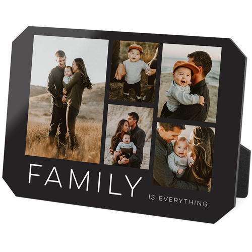 Family Gallery Of Five Desktop Plaque, Ticket, 5x7, Multicolor