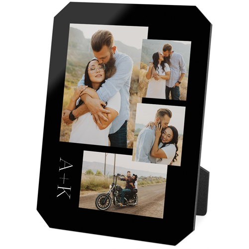 Overlap Gallery of Four Portrait Desktop Plaque, Ticket, 5x7, Multicolor