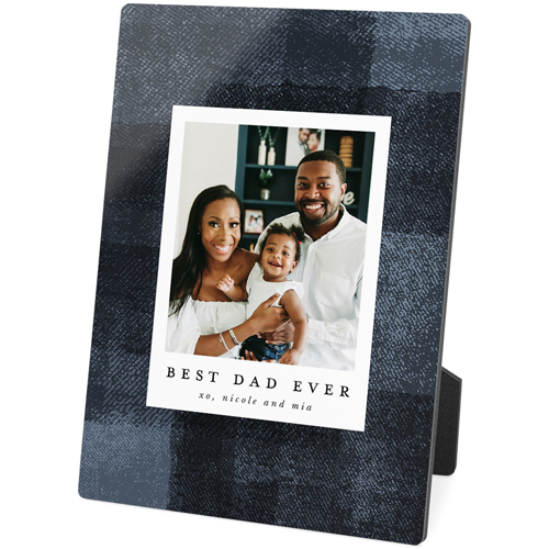 Dark Modern Frame Desktop Plaque, Rectangle, 5x7, White, white