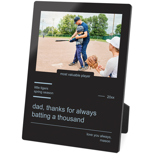Memory Card Desktop Plaque, Rectangle, 5x7, Gray