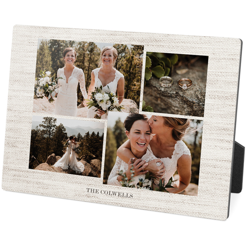 Overlap Gallery of Four Landscape Desktop Plaque, Rectangle, 5x7, Multicolor