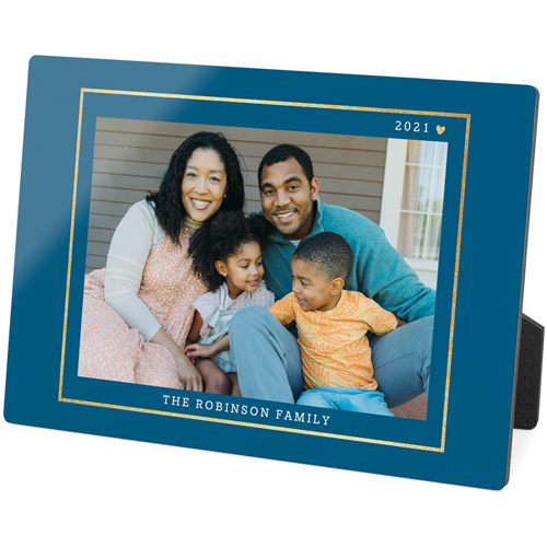 Simply Elegant Landscape Desktop Plaque, Rectangle, 5x7, Blue