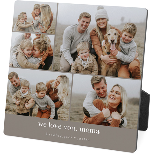 Text Gallery Of Five Portrait Desktop Plaque, Rectangle, 5x5, Multicolor