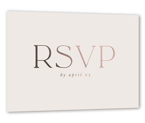 Brightly Joined Wedding Response Card, Square Corners, Cream