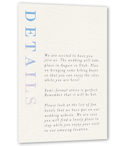 Gleaming Gathering Wedding Enclosure Card, Beige, Iridescent Foil, Personalized Foil Cardstock, Square, Antique White