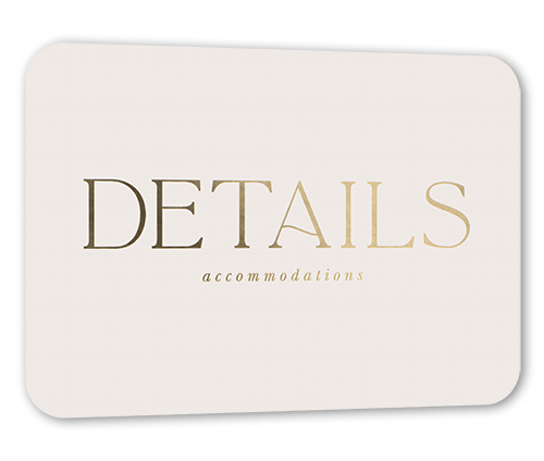 Brightly Joined Wedding Enclosure Card, Beige, Gold Foil, Personalized Foil Cardstock, Rounded