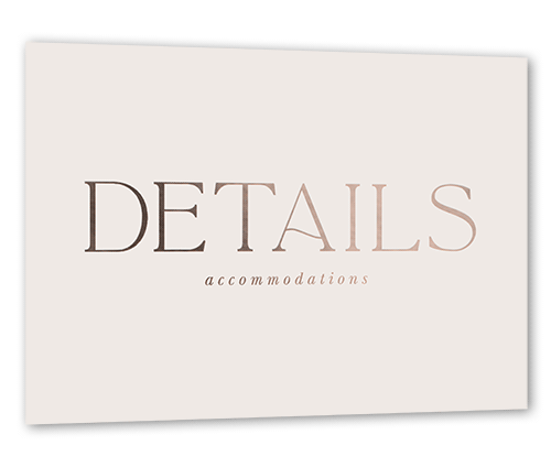 Brightly Joined Wedding Enclosure Card, Rose Gold Foil, Beige, Personalized Foil Cardstock, Square, Cream