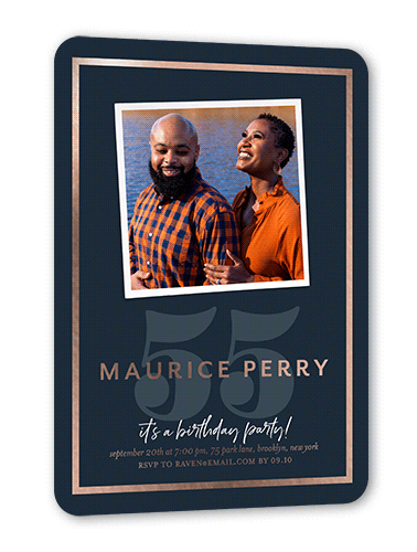 Blue Birthday Invitations