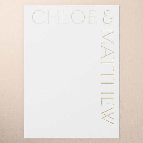 Gleaming Headline Wedding Thank You Card, Gold Foil, White, 5x7, Matte, Personalized Foil Cardstock, Square