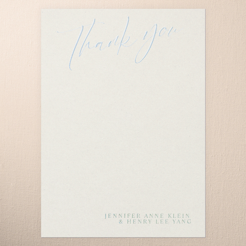 Classic Beauty Wedding Thank You Card, Iridescent Foil, Beige, 5x7, Matte, Personalized Foil Cardstock, Square