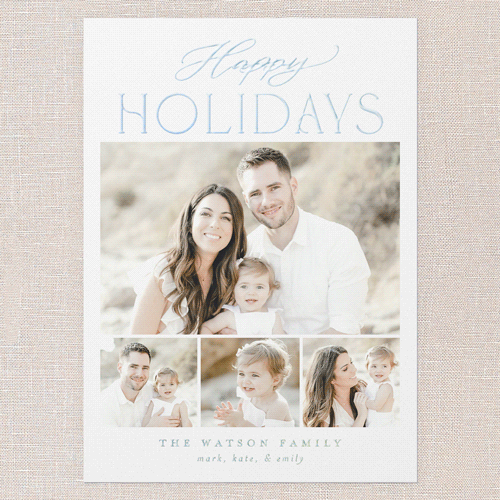 Timeless Greeting Holiday Card, White, Iridescent Foil, 5x7, Holiday, Matte, Personalized Foil Cardstock, Square, White