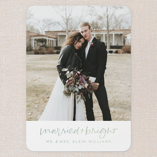 Simple Together Holiday Card, White, Iridescent Foil, 5x7, Christmas, Matte, Personalized Foil Cardstock, Rounded, White