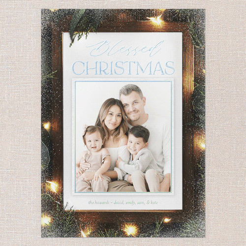 Winterwood Frame Holiday Card, Brown, Iridescent Foil, 5x7, Religious, Matte, Personalized Foil Cardstock, Square, Brown