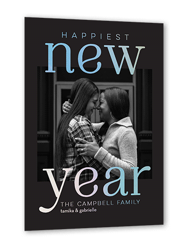 The Happiest Year New Year's Card, Square Corners