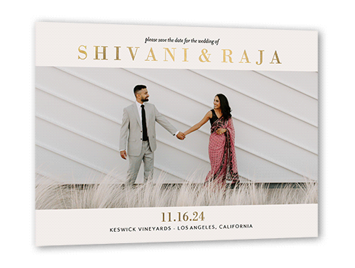 Gold Foil Save The Date