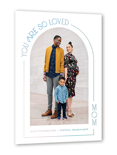 Arch Love Mother's Day, White, Iridescent Foil, 5x7, Matte, Personalized Foil Cardstock, Square, White