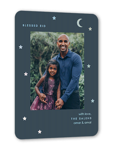 Simple Moon Eid Card, Rounded Corners