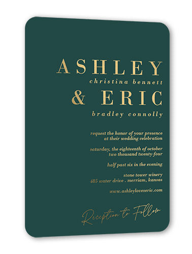 Gold Foil Wedding Stationery