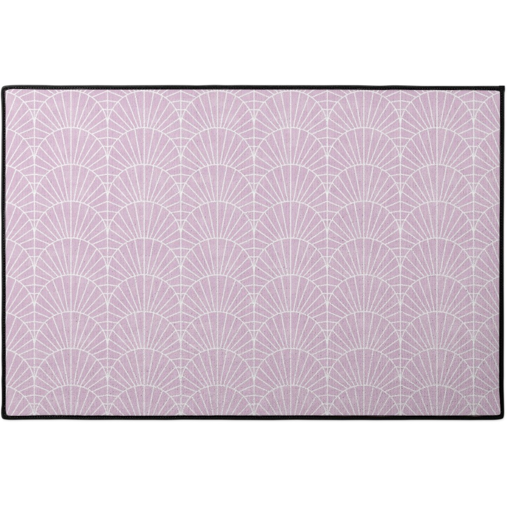 Art Deco Fields - Lavender Door Mat, Purple