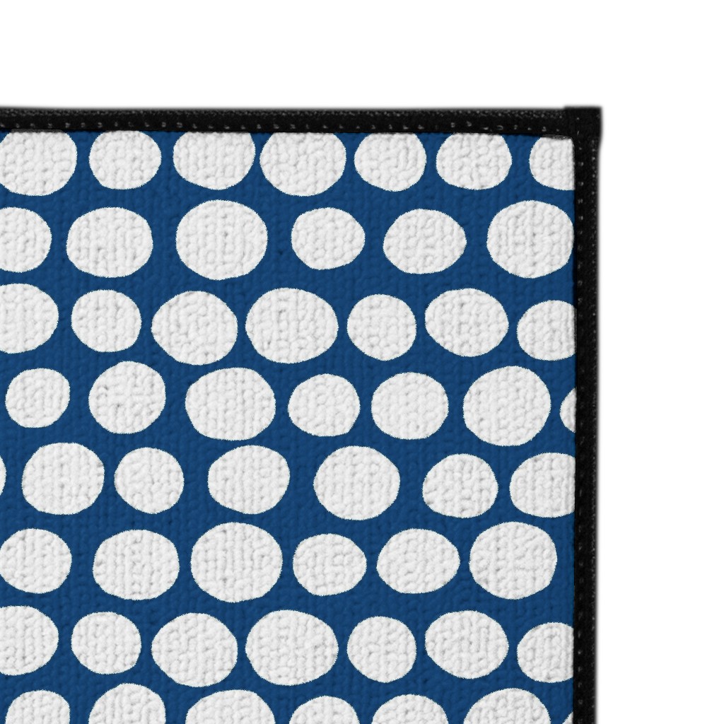 Jumbo Peas Deep Blue and White Door Mat Shutterfly