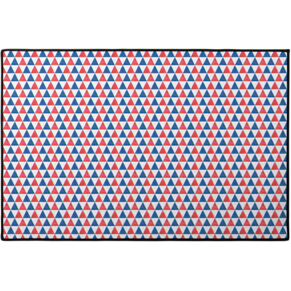 Faded Triangles - Multi Door Mat, Multicolor