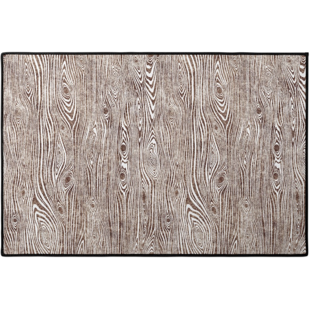 Woodgrain Driftwood Door Mat, Brown