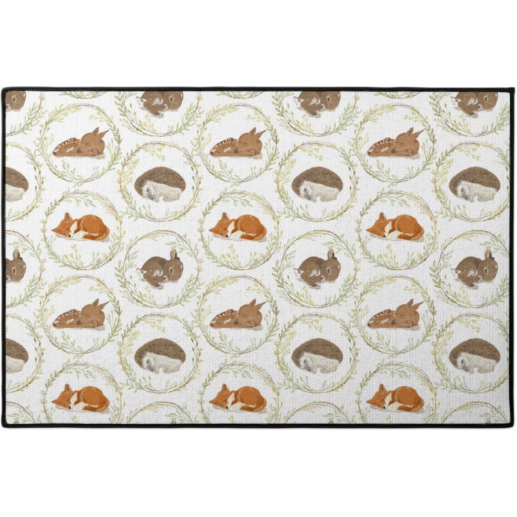 sshhh dont wake the babies white large scale door mat