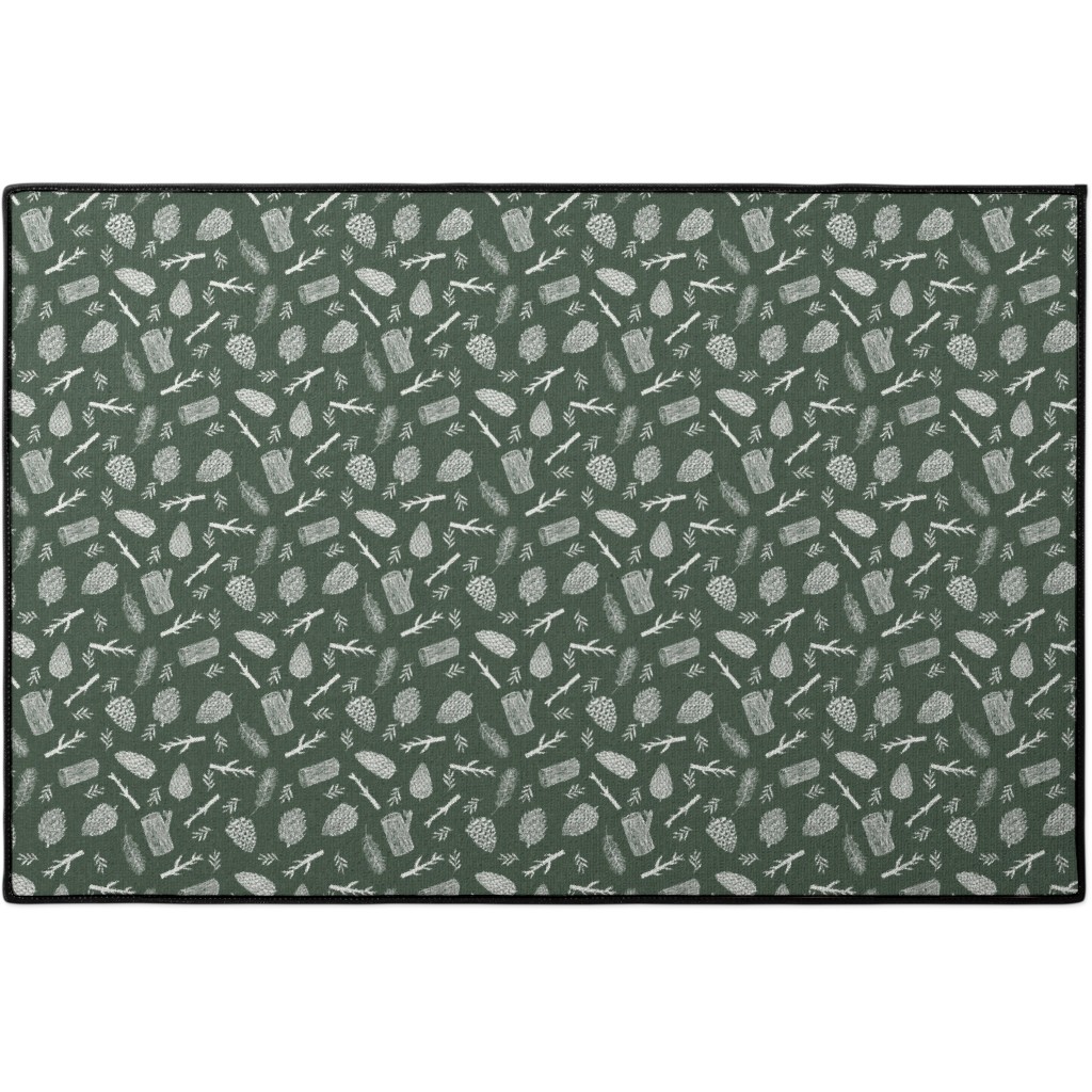 Pinecones Hunter Green Door Mat Shutterfly