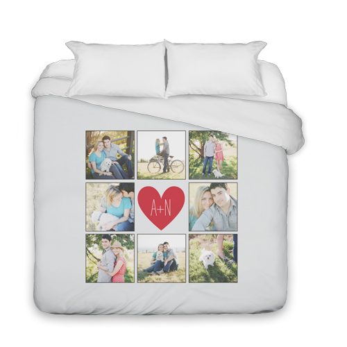 Love Grid Monogram Custom Duvet Cover Shutterfly