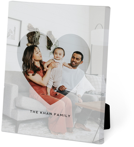 Heart Overlay Easel Back Canvas, 5x7, No Frame, Easel Back Canvas, White, white