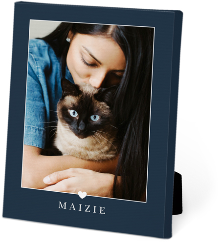 My Heart Border Easel Back Canvas, 5x7, No Frame, Easel Back Canvas, Black, silhouette