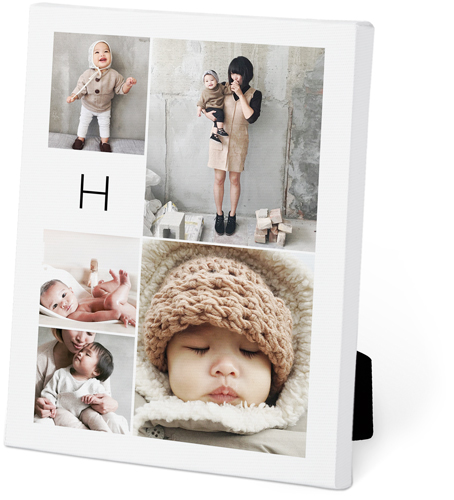 Monogram Gallery of Five Easel Back Canvas, 5x7, No Frame, Easel Back Canvas, Multicolor, multi