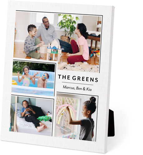 Contemporary Family Memories Easel Back Canvas, 8x10, No Frame, Easel Back Canvas, Black, black