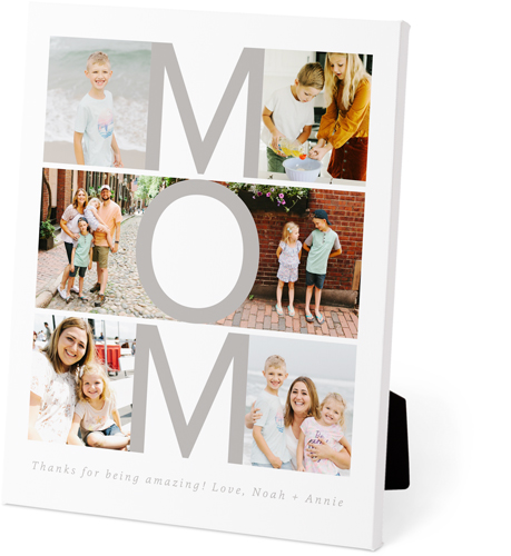 Bold Mom Letters Easel Back Canvas, 8x10, No Frame, Easel Back Canvas, White, white